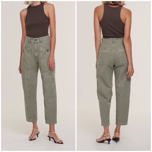 Agolde Denim - AGOLDE Kai Cargo Pants Edamame Surplus Green
